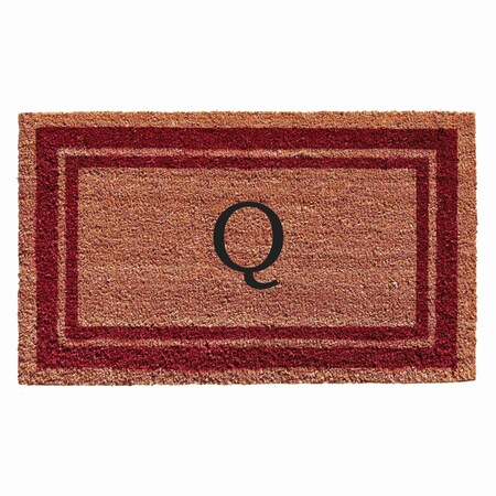 Calloway Mills Monogram Door Mat, Natural, Burgundy, 18 in W x 30 in L 152991830Q